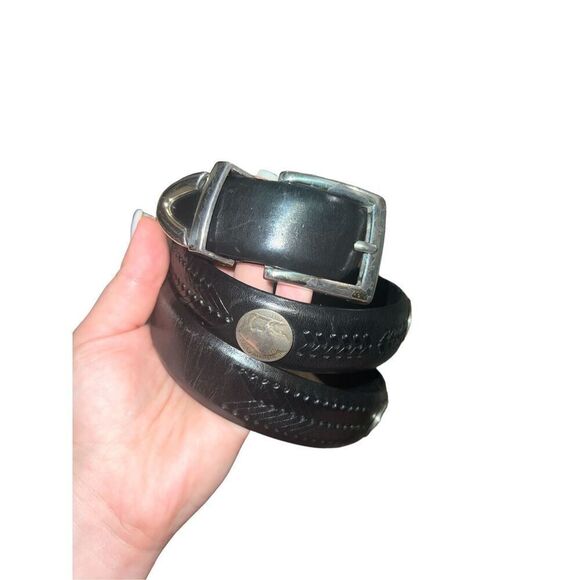 ✨Brighton Onyx Black Leather Conch Golf Belt✨ main image 6